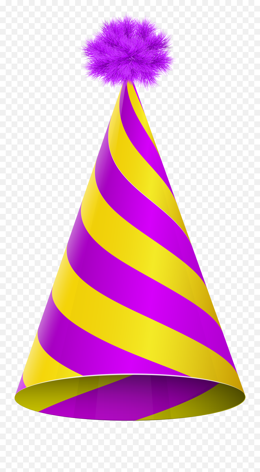 Party Hat Purple Yellow Transparent - Clip Art Party Hat Emoji,Birthday Hat Emoji