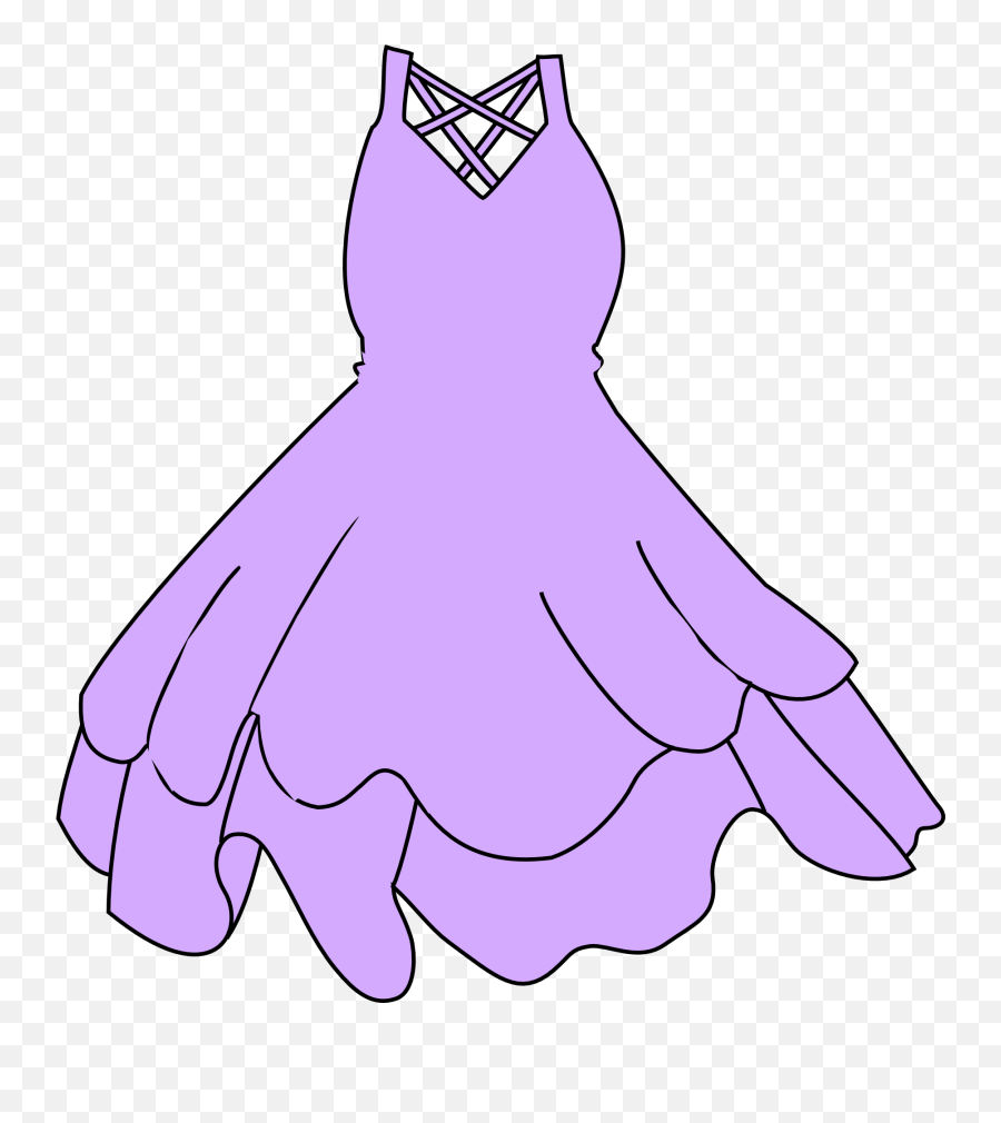 Drawing Of Purple Elegant Dress - Pink Dress Cartoon Transparent Emoji,Emotions Dress
