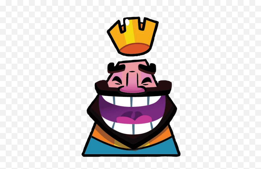 Download Clash Of Yellow Battle - Clash Royale King Emote Emoji,Clash Royale Emojis