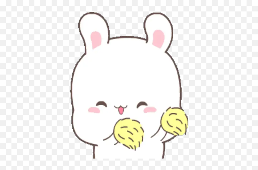 Happy Bunny 4 Stickers For Whatsapp - Wechat Happy Bunny Sticker Emoji,Wechat Emoji