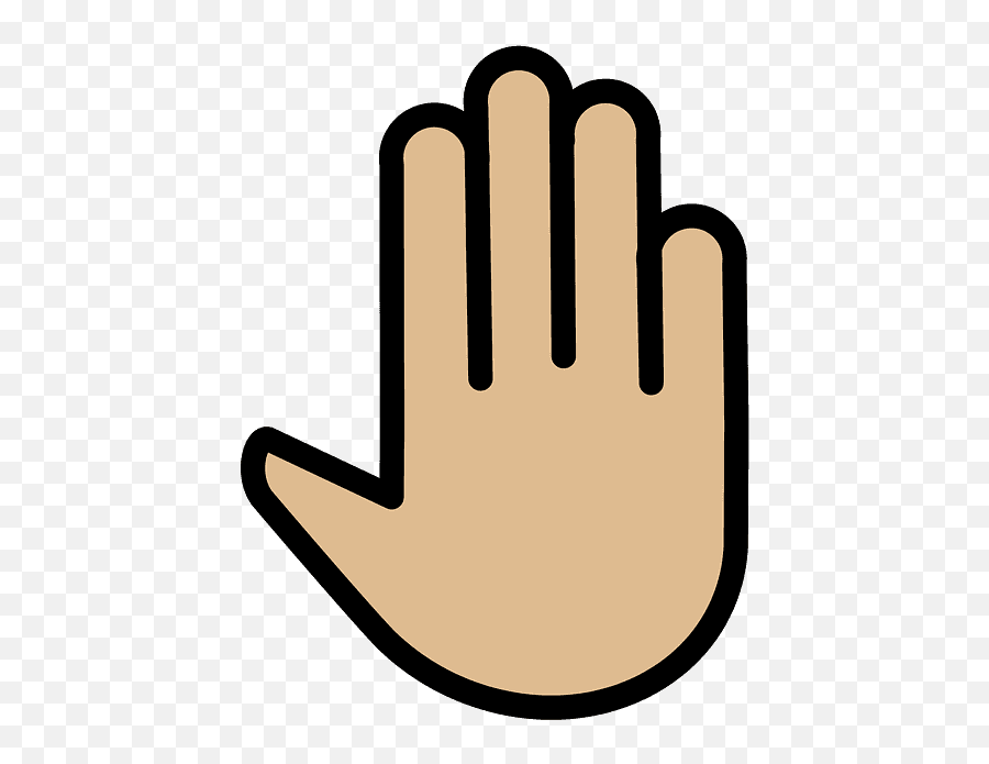 Raised Back Of Hand Emoji Clipart - Hand,Back Emoji