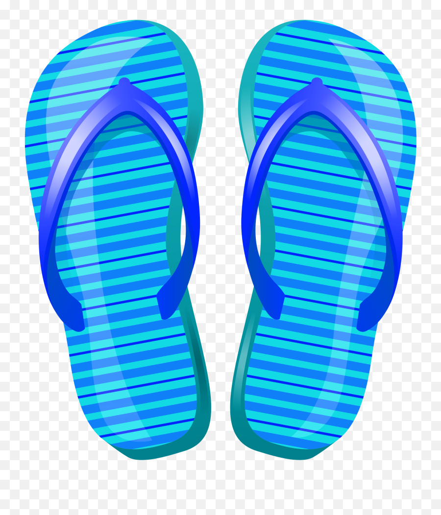 Blue Beach Flip Flops Vector Clipart - Clipartix Clipart Flip Flops Png Emoji,Flip Emoji