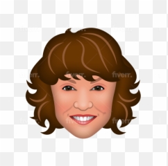 Make Avatar Caricature Emoji Cartoon Portrait By Filip00 - Hair Design,Brown Haired Girl Emojis