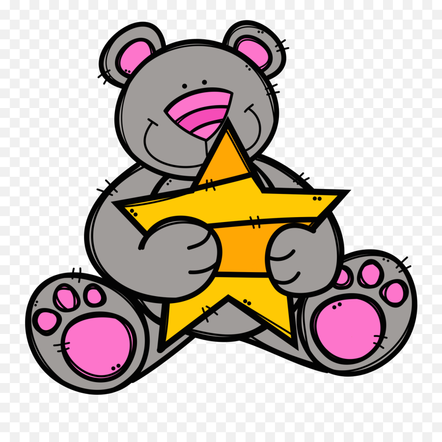 Bears Hugging Stars Clip Art - Melonheadz Bear Png Melonheadz Clipart Bear Emoji,Calvin And Hobbes Emoticons