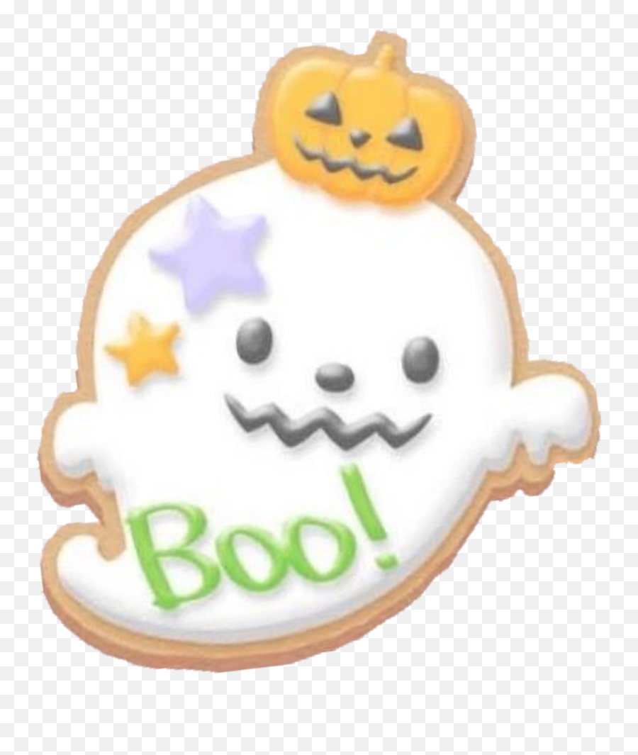 Boo Halloween Ghost Cookies Pumpkin Sticker By - Hacer Recuerdos Para Bautizo Emoji,Ghost Emoji Pumpkin