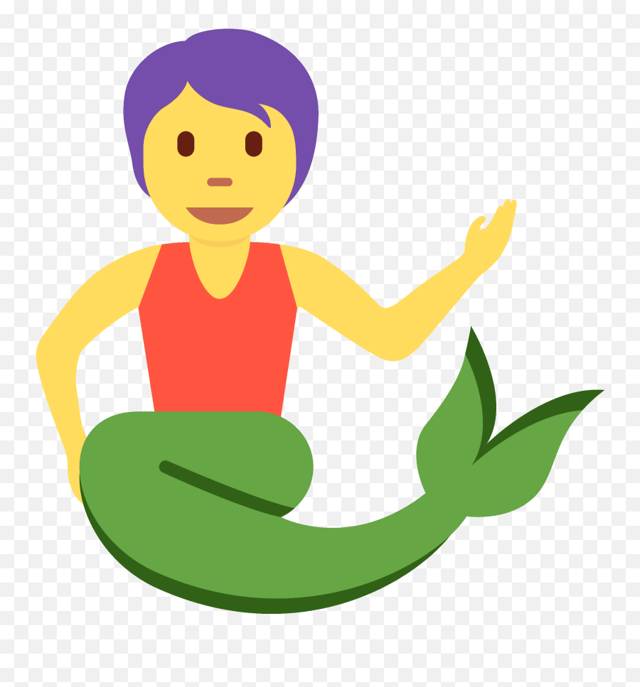 Merperson Emoji Clipart Free Download Transparent Png - Dark Skin Zeemeermin,Little Mermaid Emoji