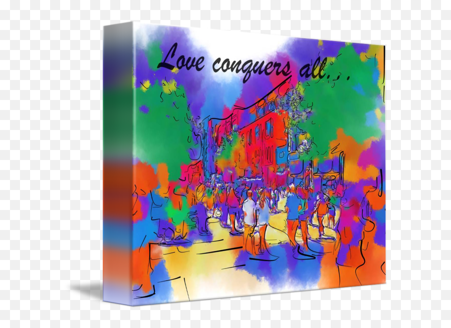 Love Conquers All Seattle Abstract By Kirt Tisdale - Horizontal Emoji,Elements Artwork Shape Emotion