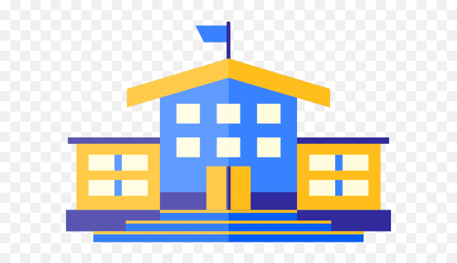 Mansion Clipart Luxurious House - Blue And Yellow School Building Emoji,Empire State Building Emoticon