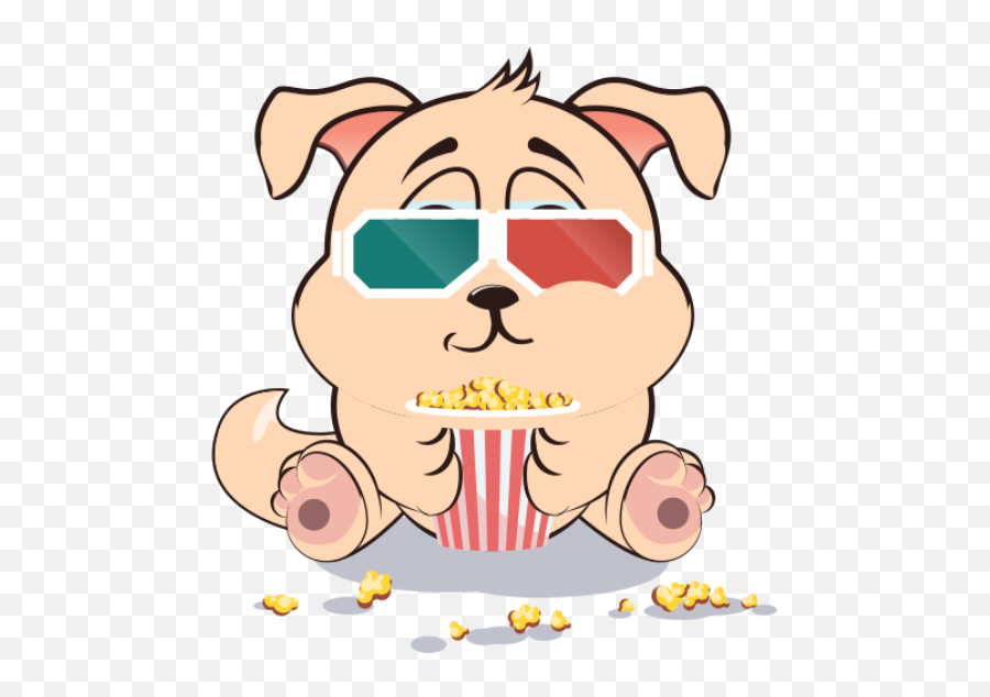 Dappcom - Dog Watching A Movie Emoji,Discord Emojis Transparent Blob Emoji Popcorn