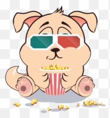 Dappcom - Dog Watching A Movie Emoji,Discord Emojis Transparent Blob Emoji Popcorn