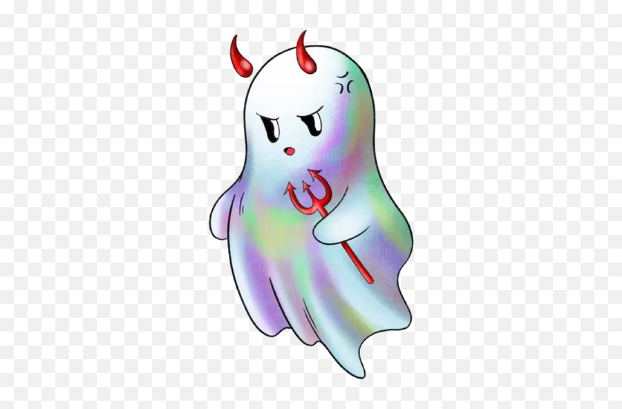 Rainbow Ghost Sticker Pack - Stickers Cloud Emoji,Emotion With Ghost