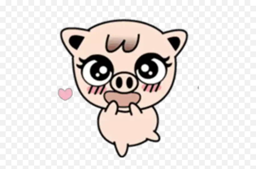 Lovely Little Pig Stickers For Whatsapp Emoji,Pig Kawaaii Emoticon