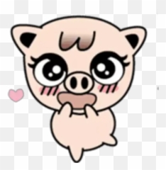 Lovely Little Pig Stickers For Whatsapp Emoji,Pig Kawaaii Emoticon
