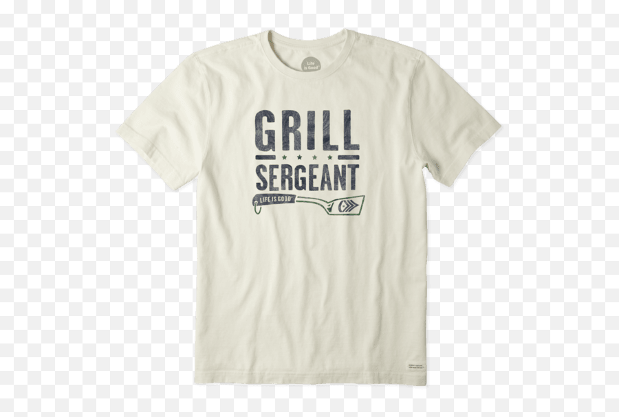 Menu0027s Grill Sergeant Crusher Teelife Is Good - Short Sleeve Emoji,Sergeant Emoji