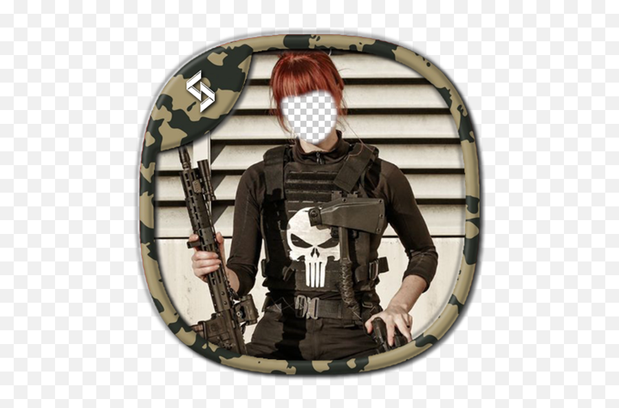 Army Women Photo Editor - Apps Op Google Play Female Version Of Punisher Emoji,Emoticons Costumes