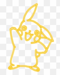 Neon Light Pikachu Pokemon Sticker - The Cosmopolitan Of Las Vegas Emoji,Pikachu Emoji Text