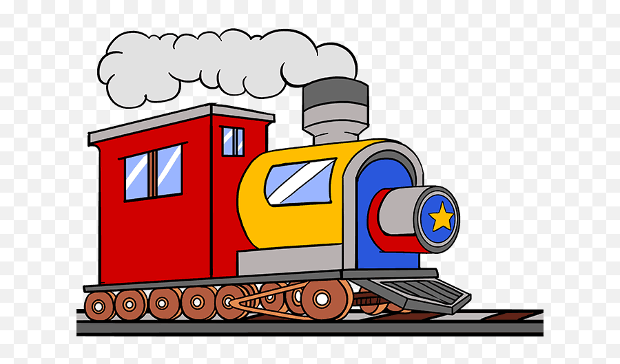 Clipart Train Cartoon Clipart Train Cartoon Transparent - Train Drawing Png Transparent Emoji,Train Emoji Png