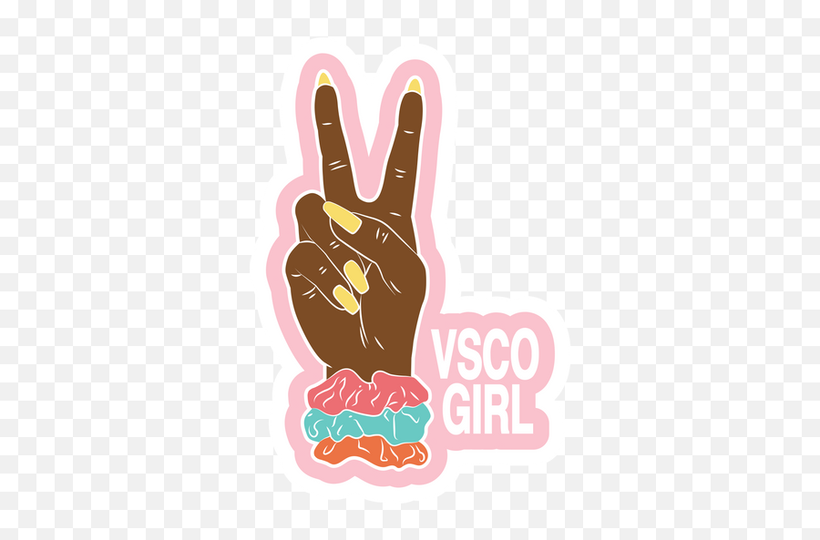 Vsco Girl Peace Gesture Sticker - Sticker Mania Vsco Girl Png Stickers Emoji,Peace Out Emoji