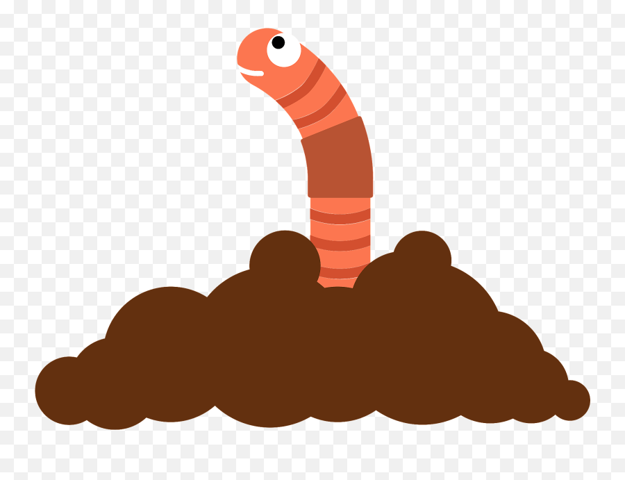 Earthworm In The Dirt Clipart Free Download Transparent - Earthworm Clipart Png Emoji,Earthworm Emoji