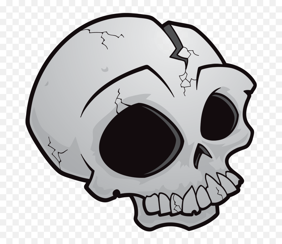 Download Png Transparent Background Brain Cartoon Png Png - Cartoon Skull Png Emoji,Skull Emoji Transparent Background