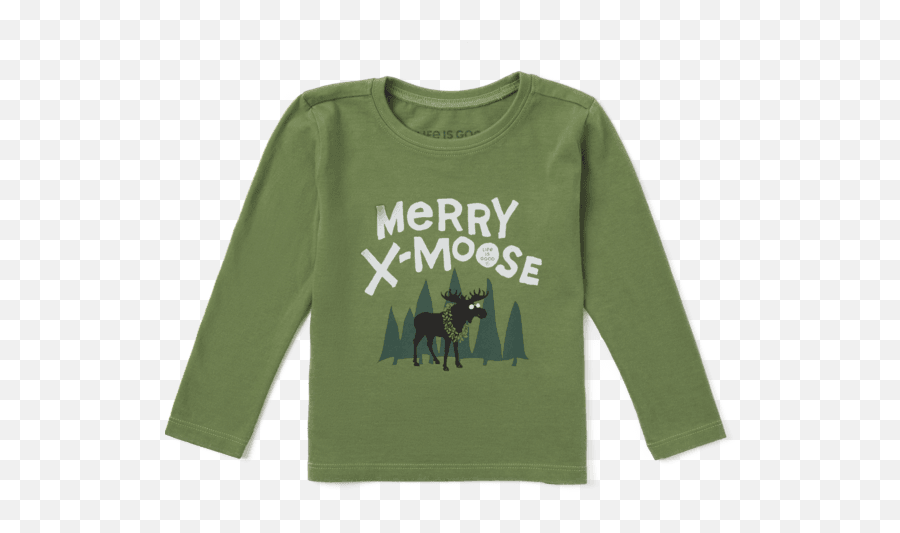 Sale Toddler Merry X - Moose Long Sleeve Crusher Tee Life Is Long Sleeve Emoji,Emoji Travel Shirt
