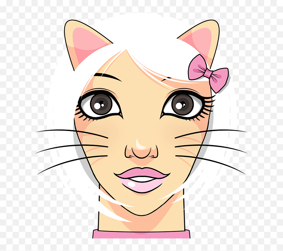 Hello Kitty Cat Ears Whiskers Face - For Women Emoji,Kitty Ears That React To Emotion