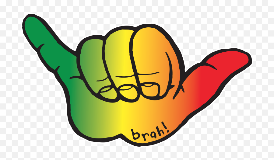 Shaka Hand Sign Transparent Background Transparent Cartoon - Shaka Brah Shaka Emoji,Shaka Emoji