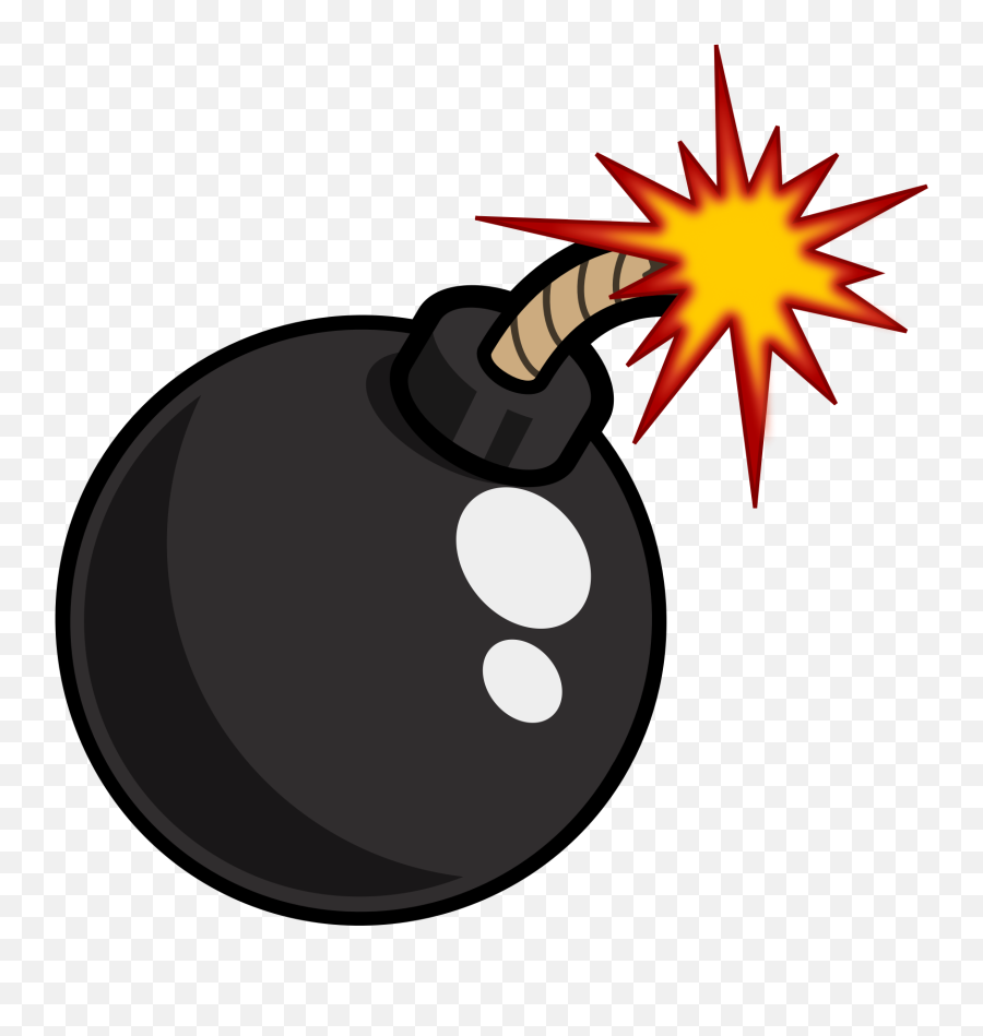 Bomb Clipart Link - Cartoon Bomb Transparent Background Emoji,Bomb Emoji Png
