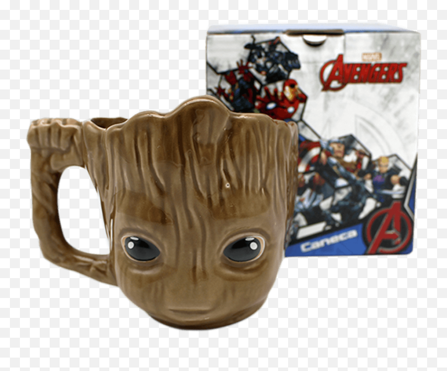 Caneca Formato 3d Baby Groot - Caneca Groot Zona Criativa Emoji,Groot Emoji