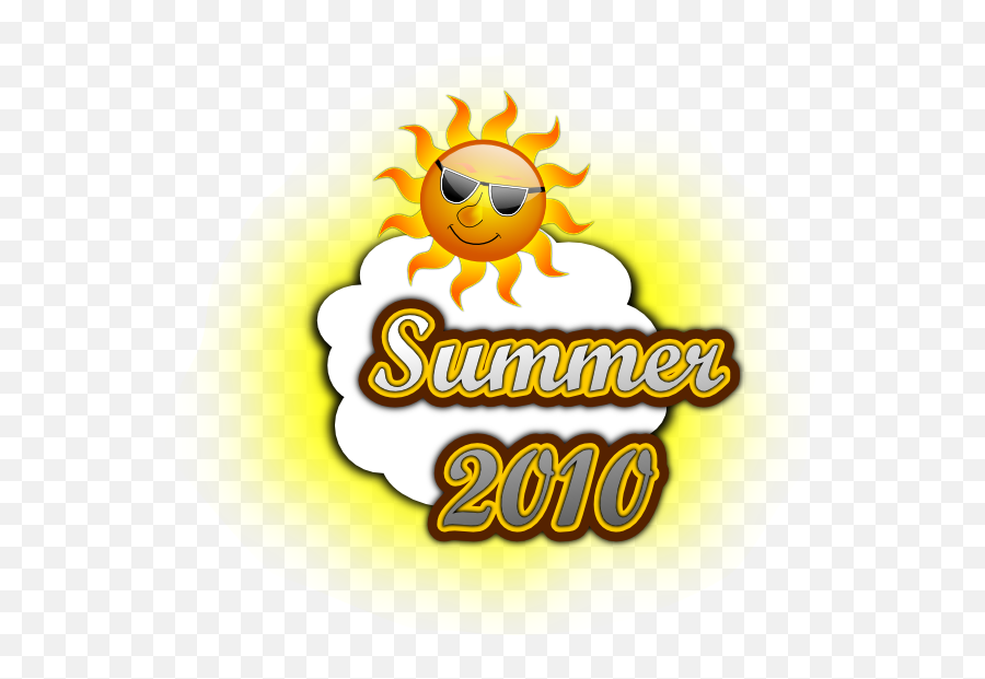 Summer 2010 Clip Art At Clkercom - Vector Clip Art Online Drawing Of Sun In Summer Emoji,Summer Emoticon Text