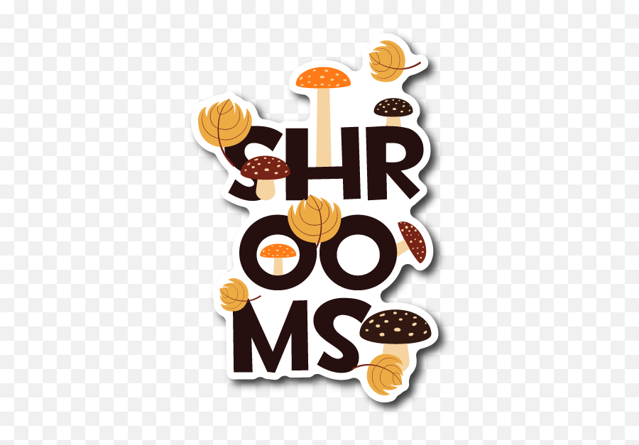 Psychedelic Mushroom Vinyl Sticker 55 Shrooms Anyone - Dot Emoji,Mushroom Emoticon Facebook