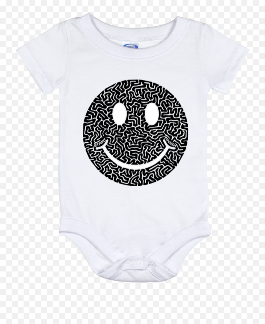 Smiley Face Baby Onesie - Short Sleeve Emoji,Infant Emoticon