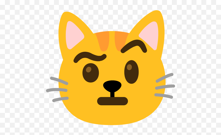 Raised - Cat Gif Pop Cat Meme Emoji,High Eyebrow Emoticon Gmail