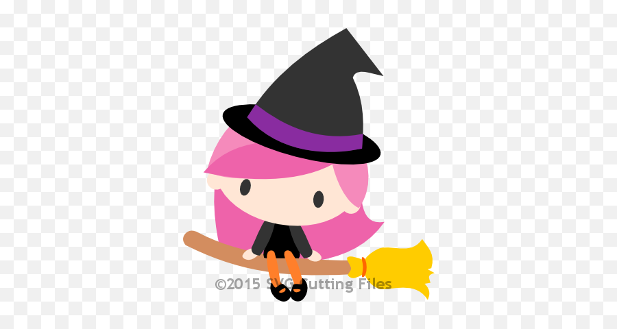 Svg Cutting Files - Svg Files For Silhouette Cameo Sure Cuts Witch On Broomstick Chibi Emoji,Witch On Broom Emoticon