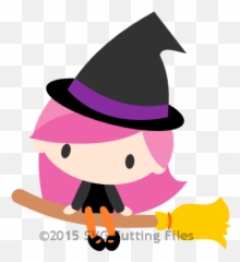Svg Cutting Files - Svg Files For Silhouette Cameo Sure Cuts Witch On Broomstick Chibi Emoji,Witch On Broom Emoticon
