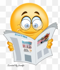 Smiley Studierend - Smiley Die Krant Leest Emoji,Emoticon J