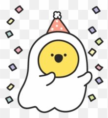 Egg Ghost Sticker - Dot Emoji,Gudetama Keyboard Emoticon