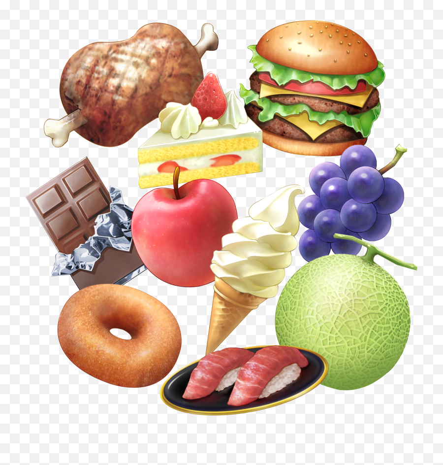 Food - Kid Icarus Uprising Food Emoji,Eggplant And Doughnut Emoji Meaning