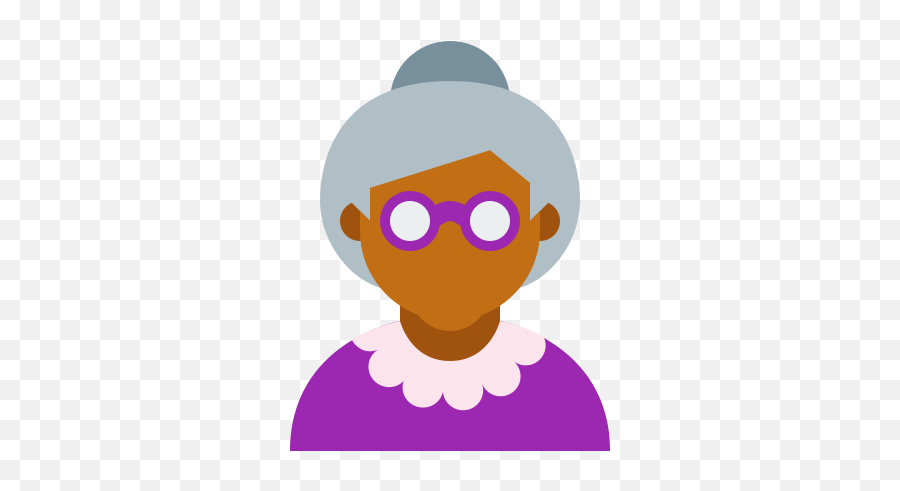 Old Icon In Color Style - Old Woman Icon Png Emoji,Older Woman Emoji