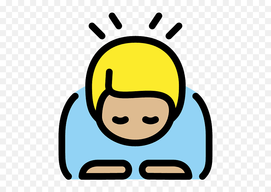 Man Bowing Emoji Clipart - Person Bowing Clipart Png,Guy Bowing Emoji