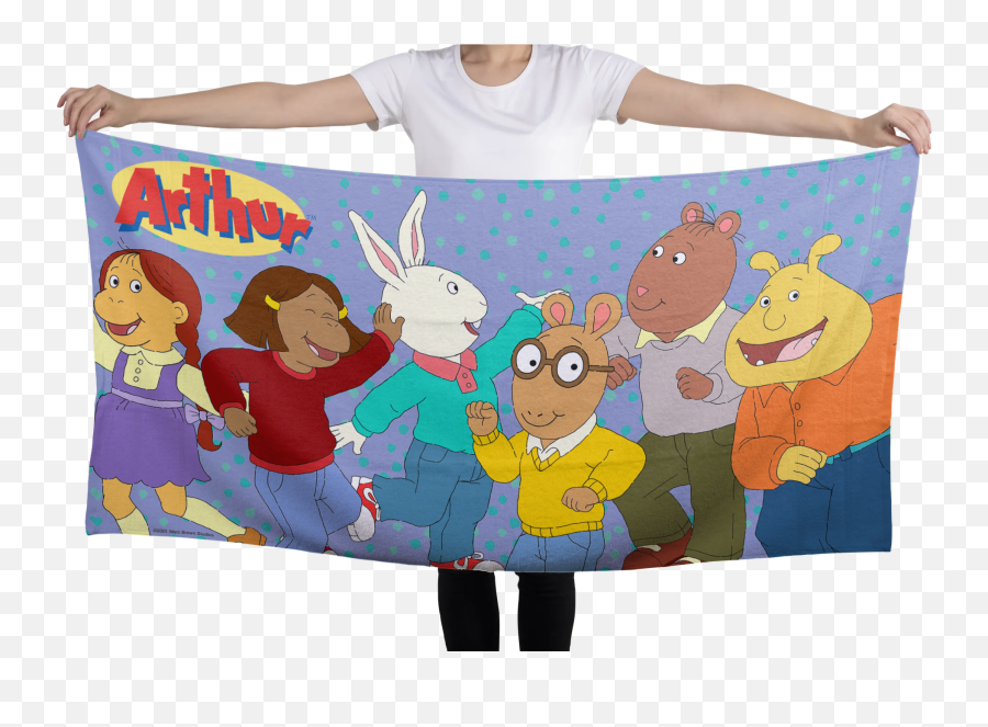 Arthur And Friends Dance Beach Towel - The Official Arthur Shop Emoji,Dancing Thumb Emoticon