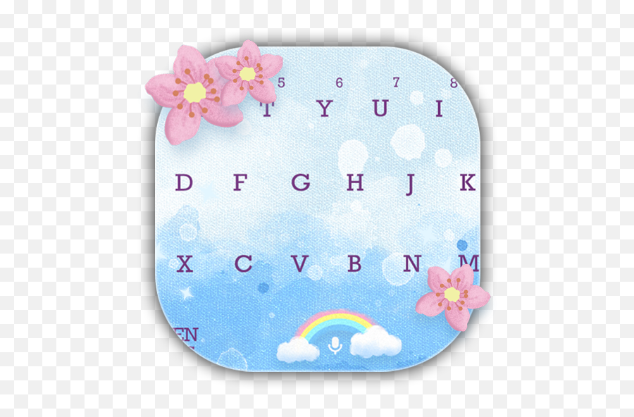 Pink Unicorn Flowers Rain Keyboard Theme U2013 Apps On Google Play Emoji,Emoticons Spring Flowers