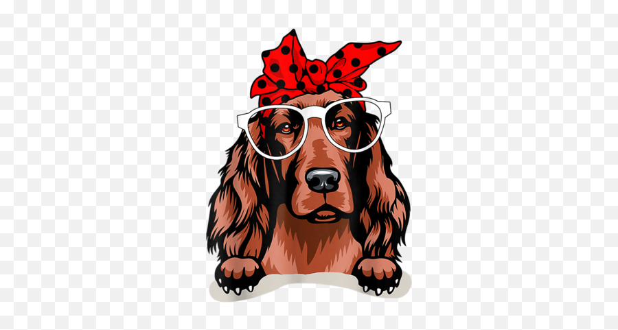 Cute Irish Setter Christmas Red Plaid Headband And Glasses T Emoji,Guys Hugging Emoji