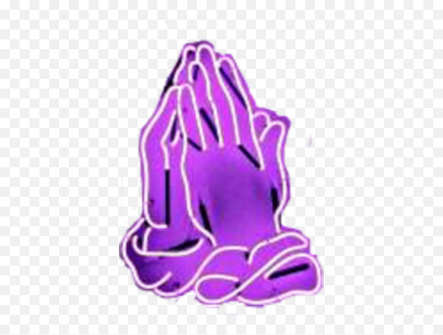 Praying Hands Sticker By Johnbamahall1 - Angelique Purple Aesthetic Emoji,Prayer Hands Emoji