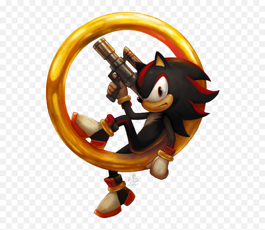 Game 2 Gamer - Shadow The Hedgehog In A Ring Emoji,Sonic Emoticons