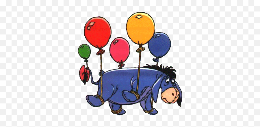 Ways To Beat The Depression Right - Eeyore Sad With Balloons Emoji,Eeyore Emotions