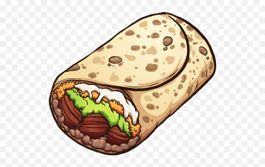 Burrito Sticker By Alexis Cordova - Cartoon Burrito Emoji,Taco Burrito Emoji