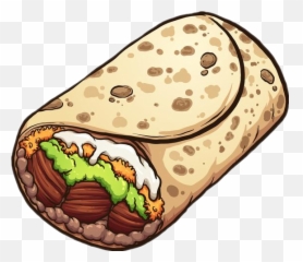 Burrito Sticker By Alexis Cordova - Cartoon Burrito Emoji,Taco Burrito Emoji