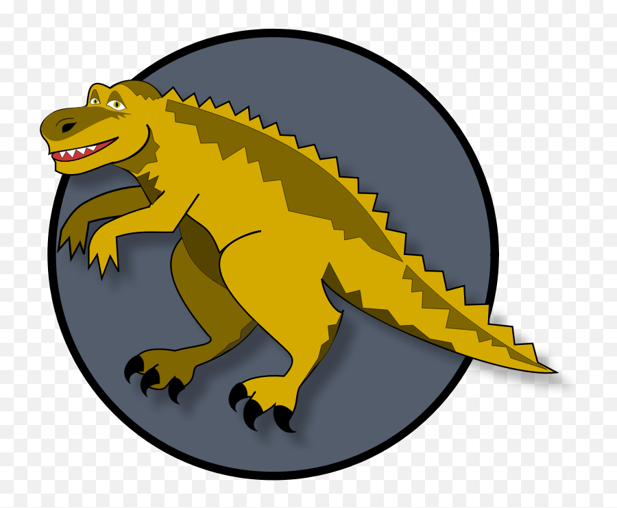 A Cartoon Dinosaur Clip Art At Clker - Public Domain Free Dinosaur Emoji,Dinosaur Emoticon