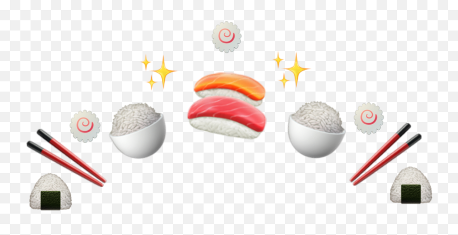 Sushi Chopsticks Rice Emoji Sticker - Dot,Chopsticks Emoji